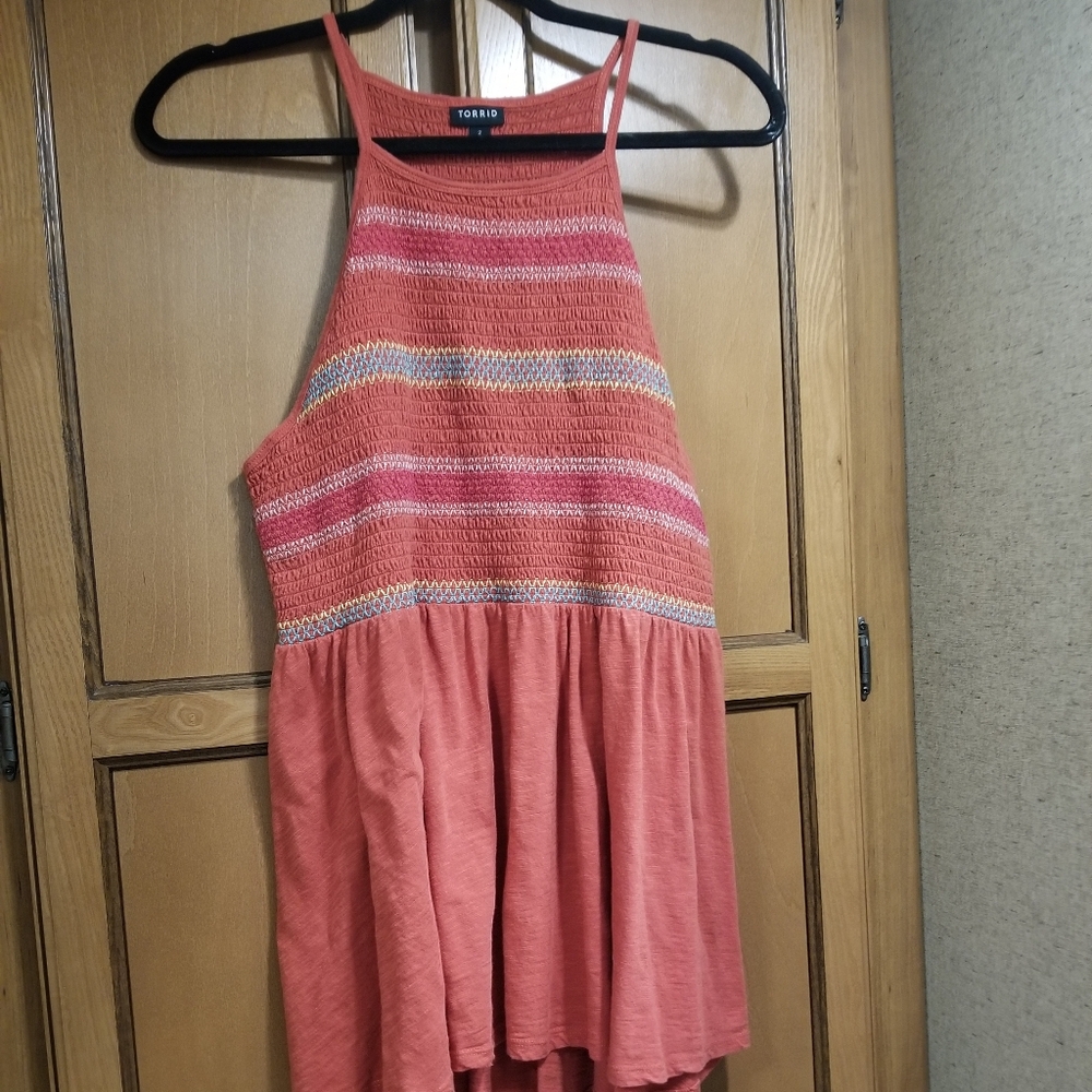 Torrid Baby Doll Smocked Tank Top